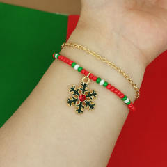 Occident fashion sweet charm bead christmas bracelet