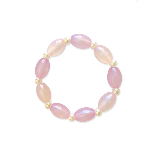 Sweet pink color shell barbie design necklace set