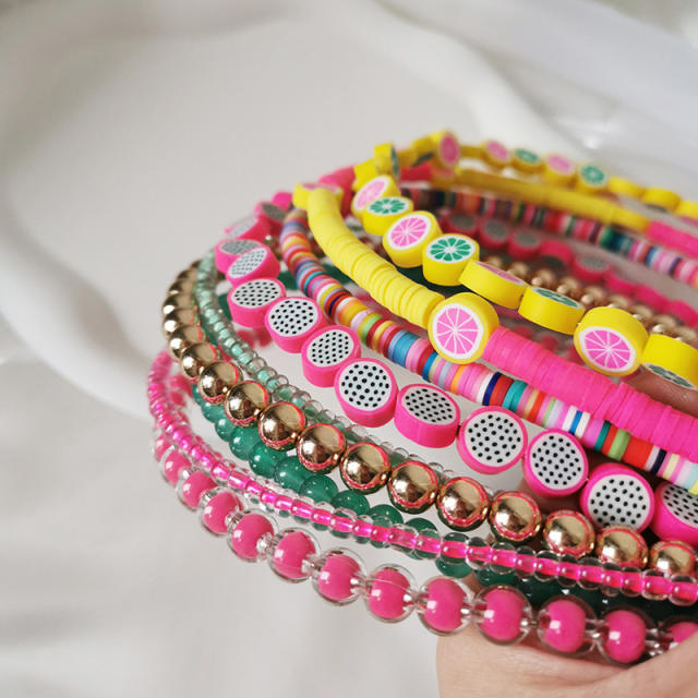 Y2K sweet rose red pink color fruit CCB headband