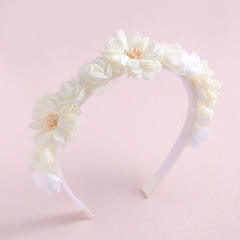 INS sweet pink color fabric flower headband