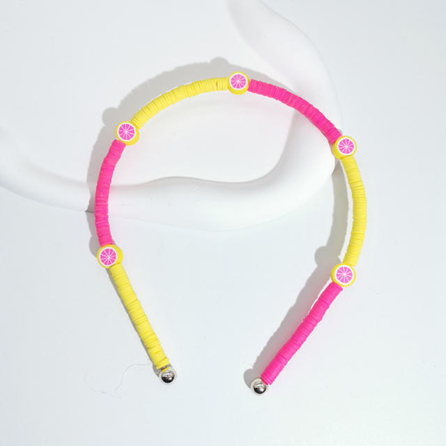 Y2K sweet rose red pink color fruit CCB headband