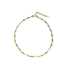 Summer fresh green color seed bead Initial letter B choker necklace