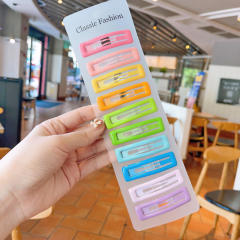 Korean fashion plain color snap hair clips set for kids