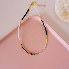 Y2K ins trend colorful bead choker necklace