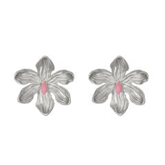 Chunky bloom flower petal colorful earrings for women