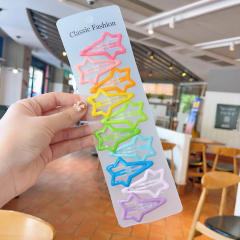 Korean fashion plain color snap hair clips set for kids