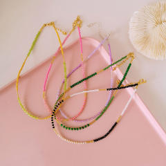 Y2K ins trend colorful bead choker necklace