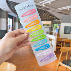 Korean fashion plain color snap hair clips set for kids