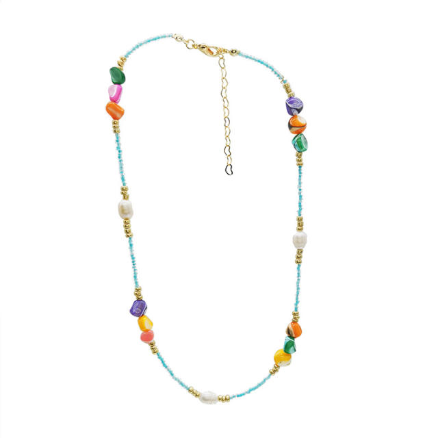 Y2K ins colorful seed bead choker necklace