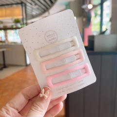 Sweet pink color snap hair clips set for kids