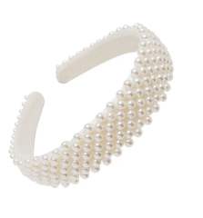 Elegant braid pearl bead easy match padded headband