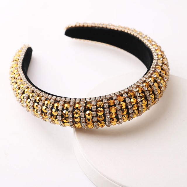 Luxury baroque diamond padded headband