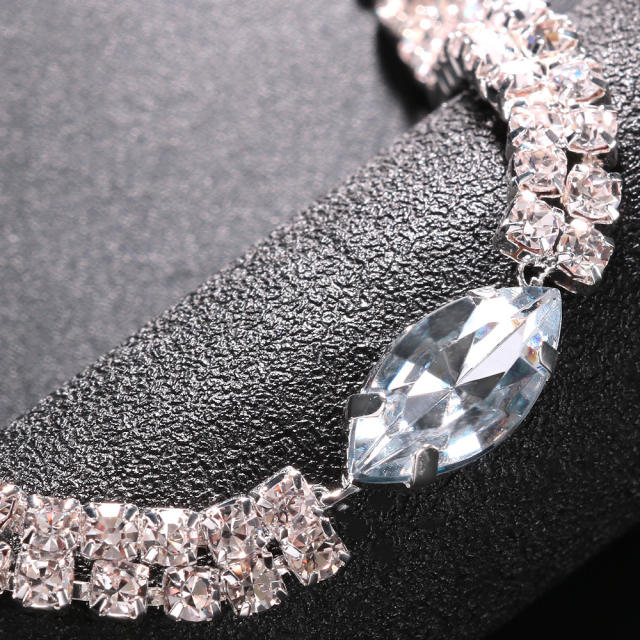 Personality super shiny diamond choker necklace