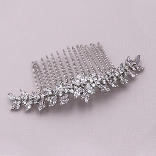 Luxury classic cubic zircon diamond wedding hair combs
