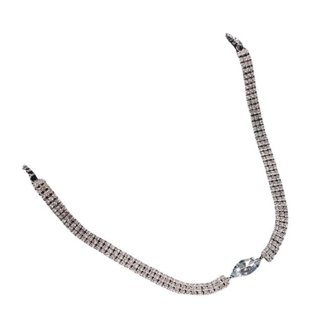 Personality super shiny diamond choker necklace