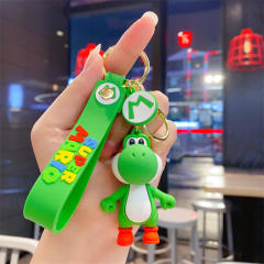 Cute colorful PVC Little Dinosaur cartoon keychain