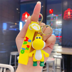 Cute colorful PVC Little Dinosaur cartoon keychain