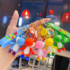 Cute colorful PVC Little Dinosaur cartoon keychain