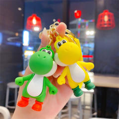 Cute colorful PVC Little Dinosaur cartoon keychain