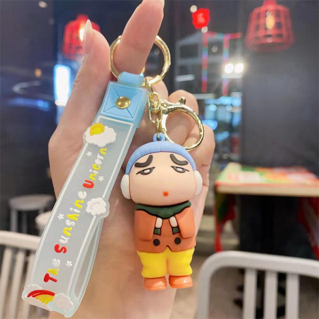 Funny colorful pvc Anime keychain