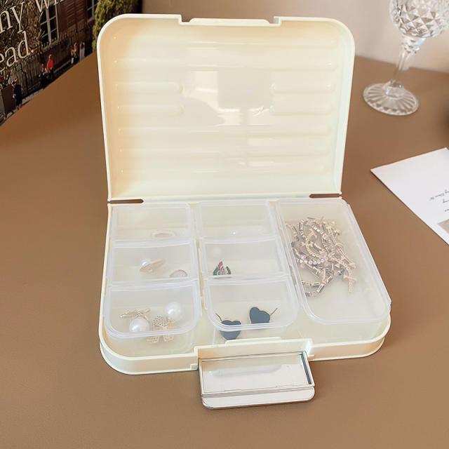 Anti oxidation transparent partition jewelry storage box