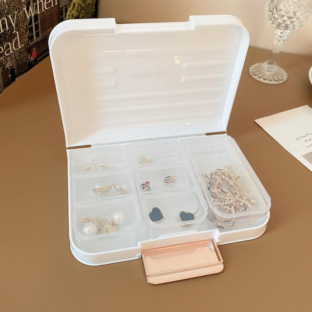 Anti oxidation transparent partition jewelry storage box
