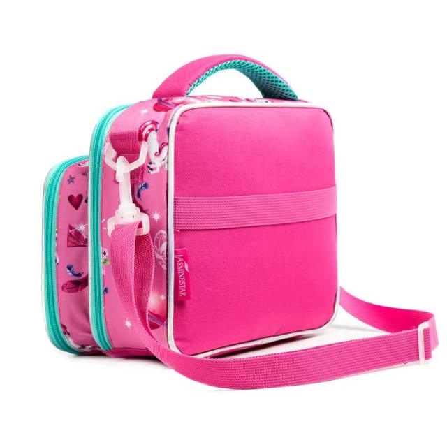Cartoon school lunch bag with water cup holder