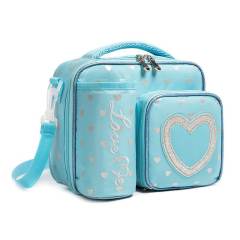 Cartoon school lunch bag with water cup holder