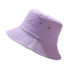 Simple plain color cotton easy match bucket hat