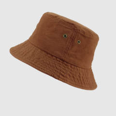 Simple plain color cotton easy match bucket hat
