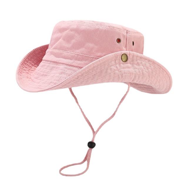 Plain color cowboy outdoor fishing hat bucket hat