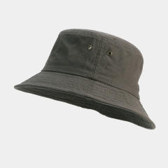 Simple plain color cotton easy match bucket hat