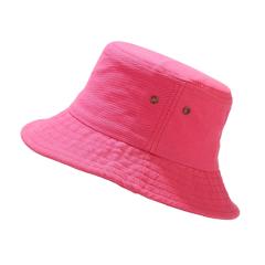 Simple plain color cotton easy match bucket hat