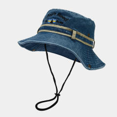 Vintage embroidery letters outdoor fishing hat bucket hat