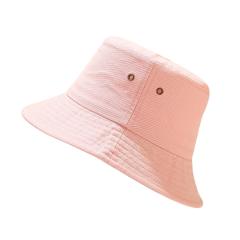 Simple plain color cotton easy match bucket hat