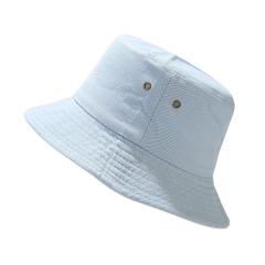 Simple plain color cotton easy match bucket hat
