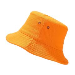Simple plain color cotton easy match bucket hat