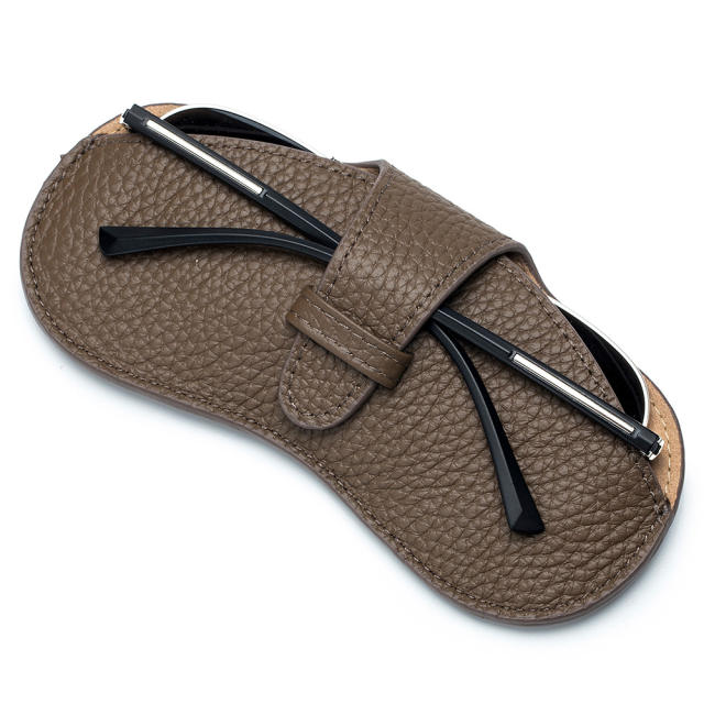 Portable Genuine Leather glasses case