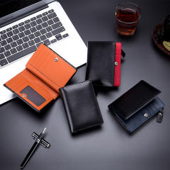 RFID Genuine Leather large storage wallet