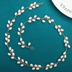 Summer easy match pearl bead wedding hair vines