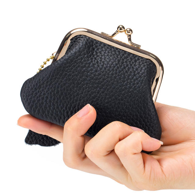 Vintage Genuine Leather women coin purse wallet