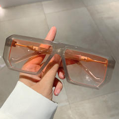 Personality square shape colorful sunglasses