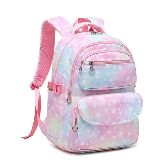3pcs tie dye pink color school bag lunch bag pencil case set
