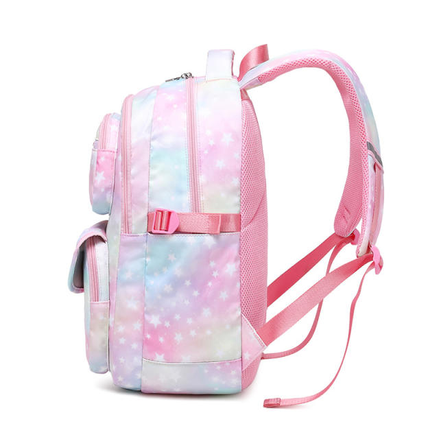 3pcs tie dye pink color school bag lunch bag pencil case set
