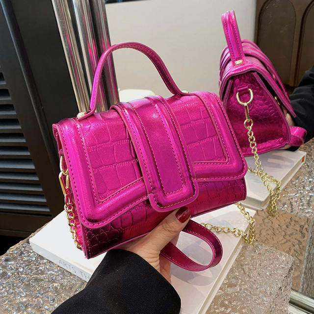 Popular candy color laser stone pattern women handbag crossbody bag