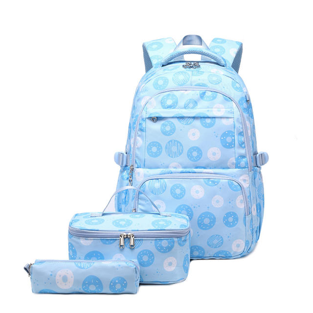 3pcs set large storage school bag lunch bag pencil case