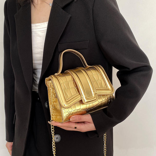 Popular candy color laser stone pattern women handbag crossbody bag