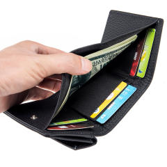 Candy color Genuine Leather women wallet purse