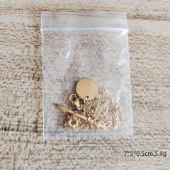 18K gold coin pendant two layer bar stainless steel necklace