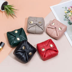 Cute Genuine Leather mini coin purse lipstick case
